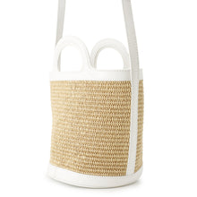 将图像加载到图库查看器中，MARNI Marni 2-Way Basket Bag Beige/White Raffia Leather
