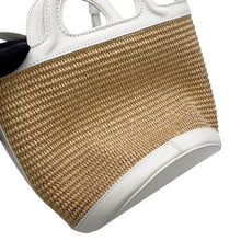 将图像加载到图库查看器中，MARNI Marni 2-Way Basket Bag Beige/White Raffia Leather
