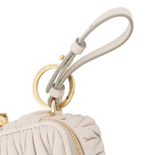 将图像加载到图库查看器中，MIUMIU Matelassé Key Ring Beige5TL527 Leather
