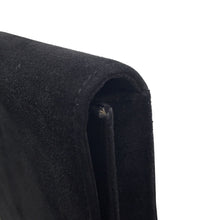 将图像加载到图库查看器中，Ferragamo Flap ChainShoulder Black/Gold suede
