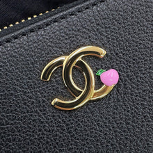 将图像加载到图库查看器中，CHANEL CC Logo Apple Motif Zip Coin Purse BlackAP5297-B25416-UB900 Grained Goatskin Leather
