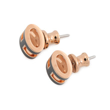 Load image into Gallery viewer, HERMES Pop Ash Earrings Size Mini Black Gold Plated Lacquer
