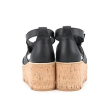 Load image into Gallery viewer, HERMES Sandals《Russe》30 Black Calf Leather Size 35
