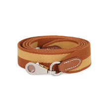 Load image into Gallery viewer, HERMES Bandouliere Sangle Casaque Gold/Paille Canvas Swift Leather Size 1" width / 43.3"
