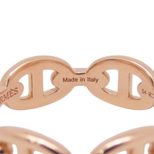 Load image into Gallery viewer, HERMES Chaine d'Ancre Anchene Ring Size 54/#14 18K Pink Gold
