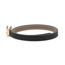 将图像加载到图库查看器中，HERMES Focus Mini H Belt Reversible Size 75 Etoupe/Black Epsom Swift Leather
