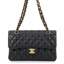 Load image into Gallery viewer, CHANEL Classic Matelasse Double Flap Chain Shoulder Bag BlackA01113-Y01864-C3906 Caviar Leather Size 23

