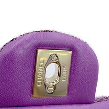 Load image into Gallery viewer, CHANEL Mini Matelasse Single Flap Single Chain Shoulder Bag Purple/MulticolorA69900-B07741-NG819 Tweed Lambskin Size 20
