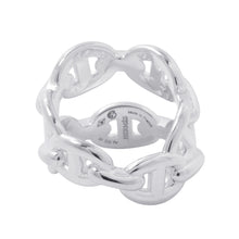 Load image into Gallery viewer, HERMES Chaine d'Ancre Double Row Ring Size 48/#8 SV925
