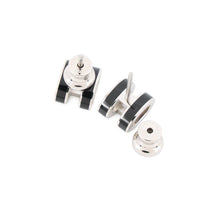 将图像加载到图库查看器中，HERMES Pop Ash Earrings Size Mini Black Metal Lacquer
