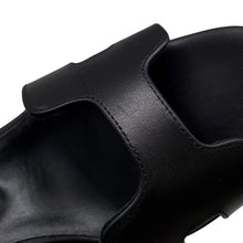 Load image into Gallery viewer, HERMES Sandals Joy 70 Black Calf Leather Size 36 1/2
