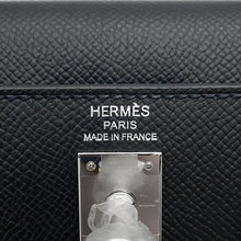 将图像加载到图库查看器中，HERMES Kelly Sellier Black Epsom Size 25

