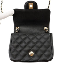 将图像加载到图库查看器中，CHANEL Matelasse ChainShoulder Bag BlackA35200 Caviar Leather Size Mini
