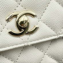 将图像加载到图库查看器中，CHANEL Coco Handle 2WAY Handbag WhiteA92990 Caviar Leather Size XS
