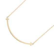 Load image into Gallery viewer, TIFFANY&amp;Co. T Smile Necklace Size Small60011679 18K Yellow Gold
