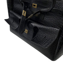 Load image into Gallery viewer, BALENCIAGA Bel Air Carryall Black835670 Embossed Leather Size Medium
