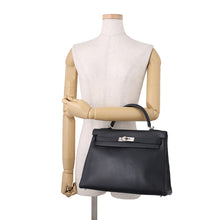 Load image into Gallery viewer, HERMES Kelly Retourne Black Ardennes Leather Size 32

