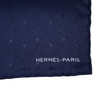将图像加载到图库查看器中，HERMES Carre Size 45 Navy Silk100%
