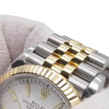 将图像加载到图库查看器中，ROLEX Datejust W36mm Stainless Steel K18YG White Dial126233
