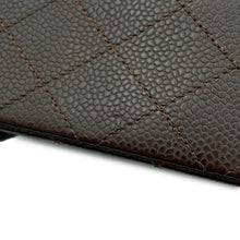 将图像加载到图库查看器中，CHANEL Matelasse W-Flap W-Chain Shoulder Bag BrownA01112 Caviar Leather Size 25
