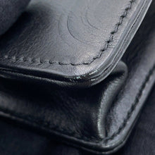 将图像加载到图库查看器中，CHANEL COCO Embossed Chain Shoulder Bag Black Calf Leather
