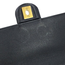 Load image into Gallery viewer, CHANEL COCO Embossed Chain Shoulder Bag Black Calf Leather
