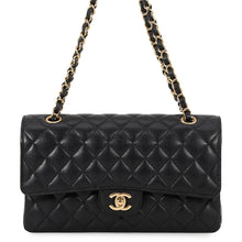 将图像加载到图库查看器中，CHANEL Matelasse W Flap ChainShoulder Bag BlackA01112-Y01864-C3906 Caviar Leather Size 25
