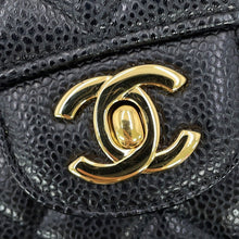 将图像加载到图库查看器中，CHANEL Matelasse W Flap ChainShoulder Bag BlackA01112-Y01864-C3906 Caviar Leather Size 25
