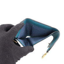 Load image into Gallery viewer, Dior Saddle Lotus Compact Wallet BlueS5652CBAA Grained CalfLeather
