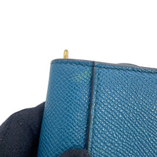 Load image into Gallery viewer, Dior Saddle Lotus Compact Wallet BlueS5652CBAA Grained CalfLeather
