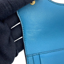 Load image into Gallery viewer, Dior Saddle Lotus Compact Wallet BlueS5652CBAA Grained CalfLeather
