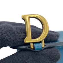 Load image into Gallery viewer, Dior Saddle Lotus Compact Wallet BlueS5652CBAA Grained CalfLeather

