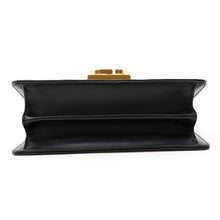将图像加载到图库查看器中，Dior Ange Macrocannage BlackM4401UNMZ_M900 Calf Leather Faux Pearl Size Mini
