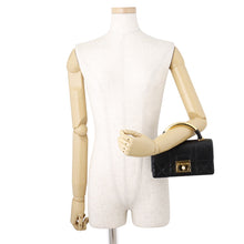 Load image into Gallery viewer, Dior Ange Macrocannage BlackM4401UNMZ_M900 Calf Leather Faux Pearl Size Mini
