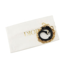 将图像加载到图库查看器中，Dior Ange Macrocannage BlackM4401UNMZ_M900 Calf Leather Faux Pearl Size Mini
