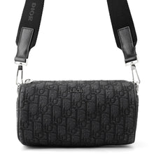 Load image into Gallery viewer, Dior Oblique Jacquard Roller Messenger Bag Black1ROPO061YKY_H00N Canvas Leather
