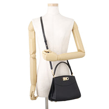 Load image into Gallery viewer, Ferragamo New Studio Box 2WAY Bag Black21A210 786122 Calf Leather Size S
