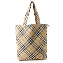 Load image into Gallery viewer, BURBERRY Nova Check Classic Tote Sand8097716 Woven Cotton Twill

