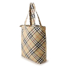 Load image into Gallery viewer, BURBERRY Nova Check Classic Tote Sand8097716 Woven Cotton Twill
