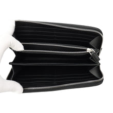 将图像加载到图库查看器中，PRADA Embossed Logo Zip Around Long Wallet Black2ML317 Saffiano Leather
