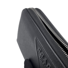 将图像加载到图库查看器中，PRADA Embossed Logo Zip Around Long Wallet Black2ML317 Saffiano Leather
