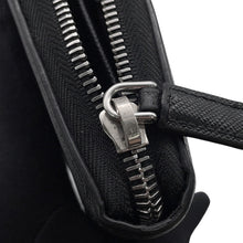 将图像加载到图库查看器中，PRADA Embossed Logo Zip Around Long Wallet Black2ML317 Saffiano Leather
