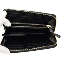 Load image into Gallery viewer, PRADA Triangle Logo Zip Around Long Wallet Black1ML506 Saffiano Leather
