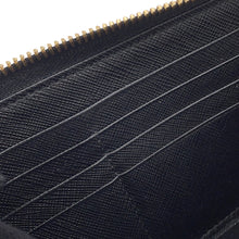 Load image into Gallery viewer, PRADA Triangle Logo Zip Around Long Wallet Black1ML506 Saffiano Leather
