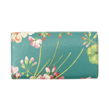 Load image into Gallery viewer, GUCCI Blooms Continental Wallet Green/Pink410100 Leather
