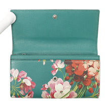 Load image into Gallery viewer, GUCCI Blooms Continental Wallet Green/Pink410100 Leather
