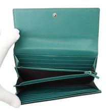 Load image into Gallery viewer, GUCCI Blooms Continental Wallet Green/Pink410100 Leather
