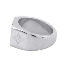 Load image into Gallery viewer, LOUIS VUITTON Signet Ring Monogram Size L (Approximately No. 21) SilverM62488 Metal
