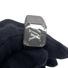 Load image into Gallery viewer, LOUIS VUITTON Signet Ring Monogram Size L (Approximately No. 21) SilverM62488 Metal
