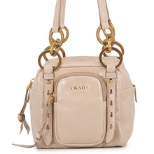 Load image into Gallery viewer, PRADA Dangle Top Handle Handbag Beige1BB137_2CYR_F0236_V_OOO Leather Size Mini
